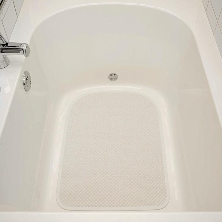 bañera con silicona en el fondo