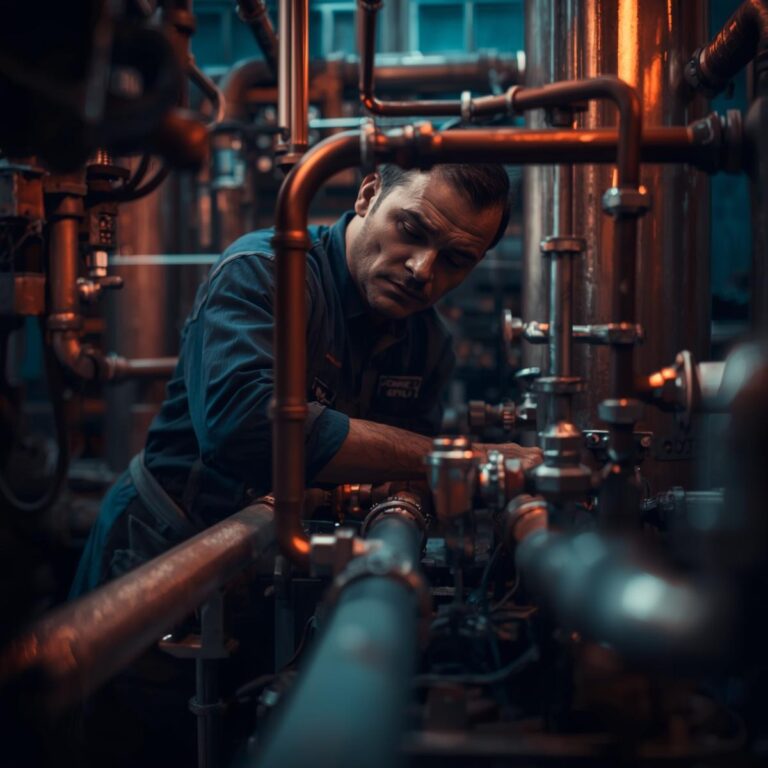 fontanero arreglando tuberias