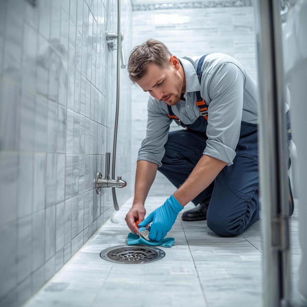Desatascar un plato de ducha plano
