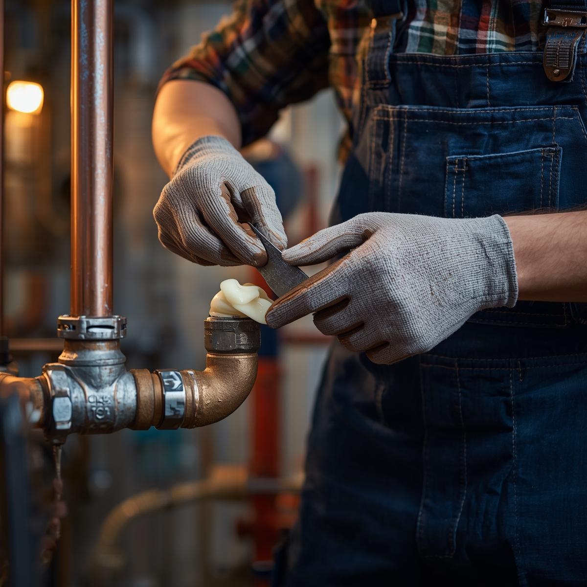 Masilla para tapar fugas de agua