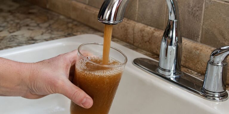 agua marrón del grifo