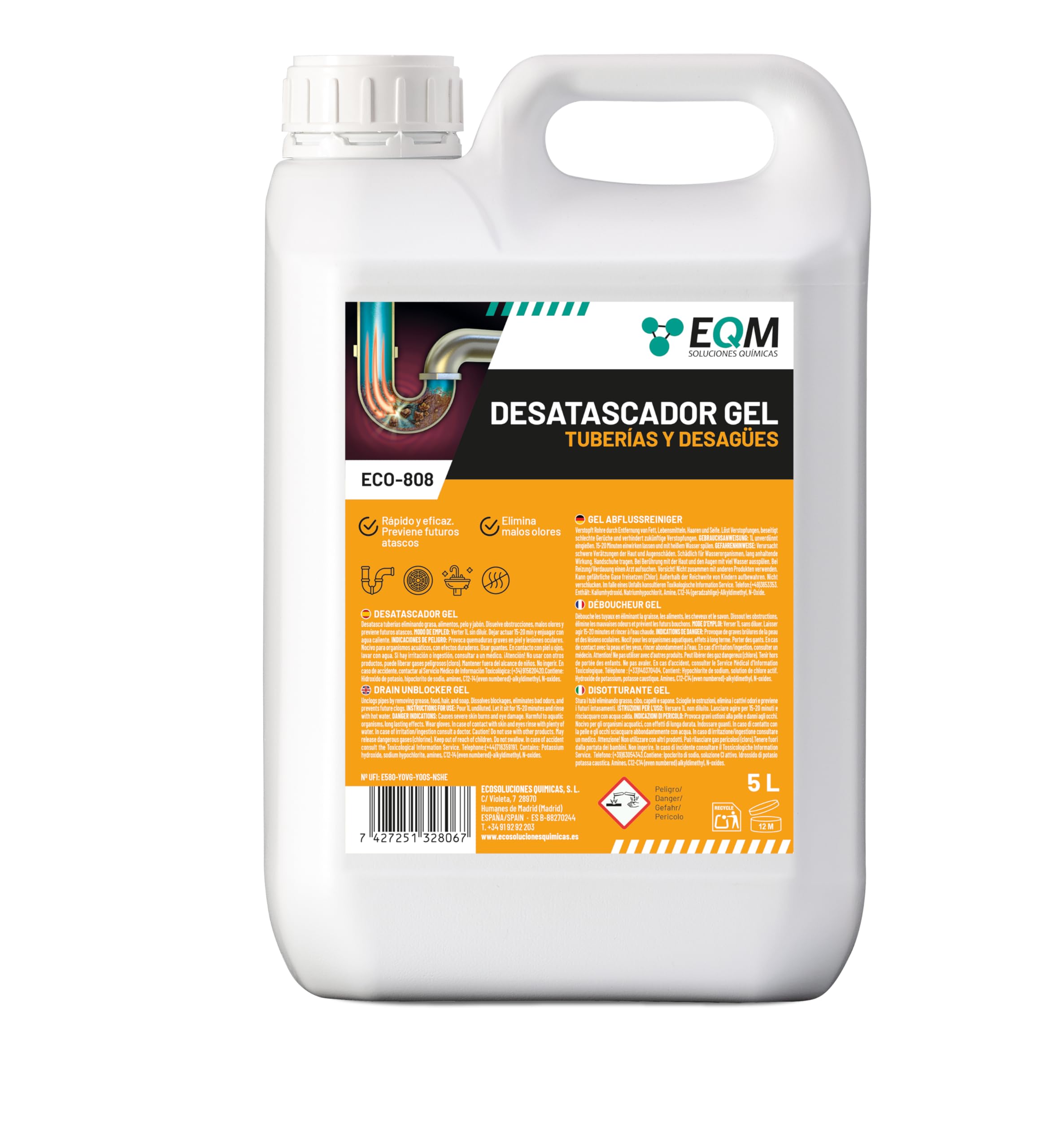 EQM ECO-808 5 L para desatascador unecol