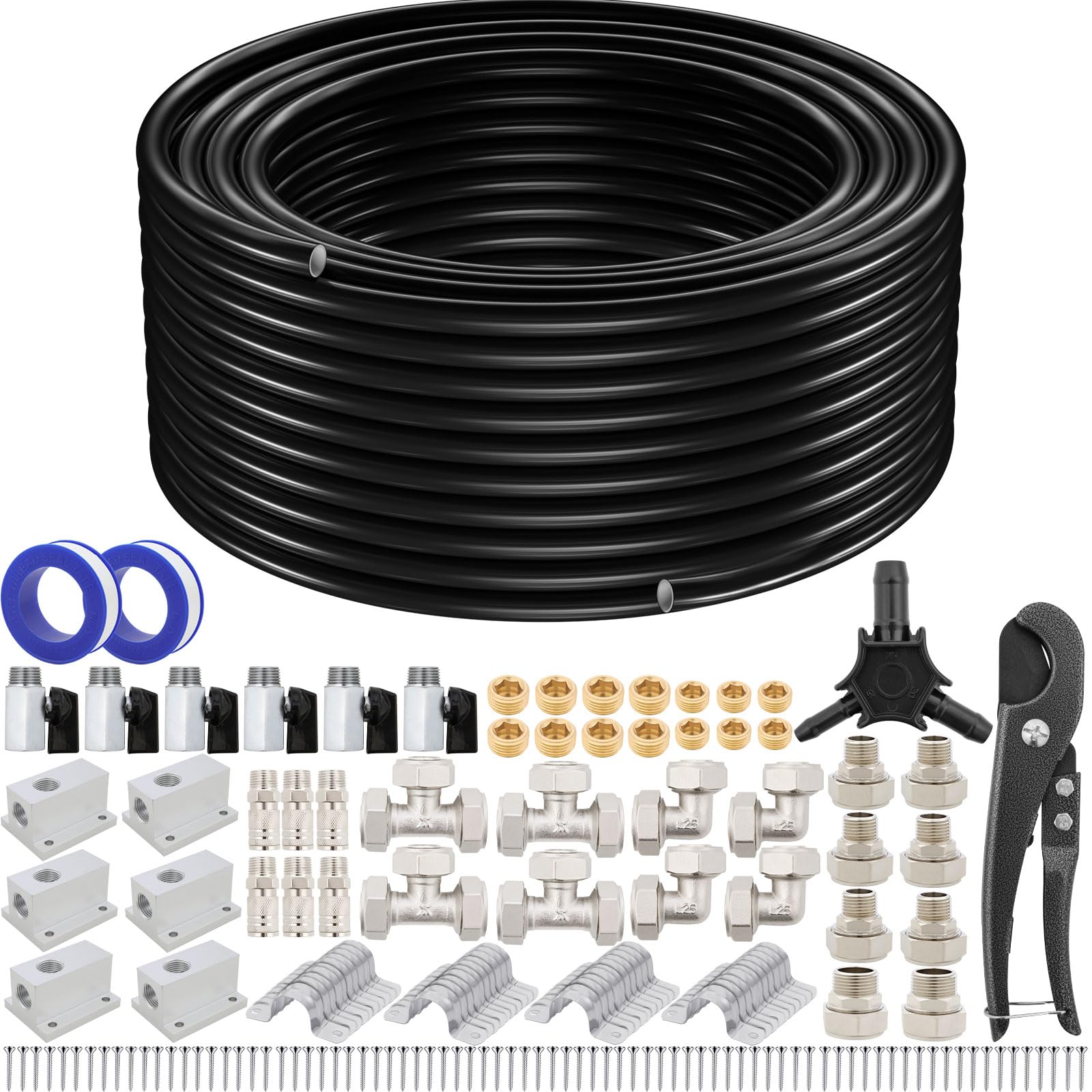 Kit 3/4” x 200 ft con salidas para tuberia aluminio aire comprimido